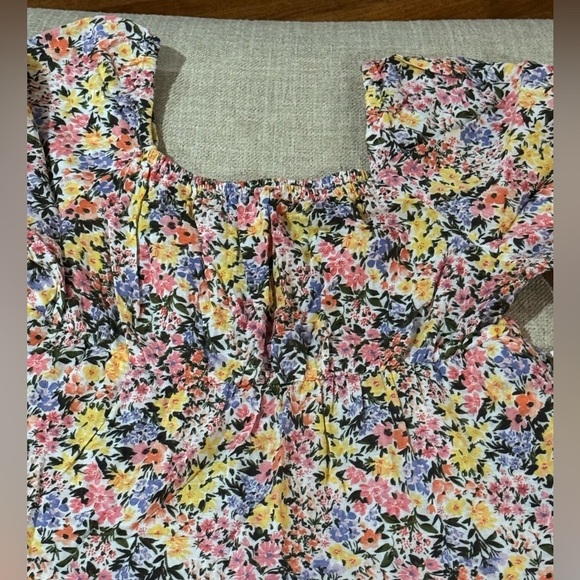 NWT Old Navy Floral Long-Sleeve Fit and Flare Dress Multi Floral Girls 10/12 - Picture 8 of 12